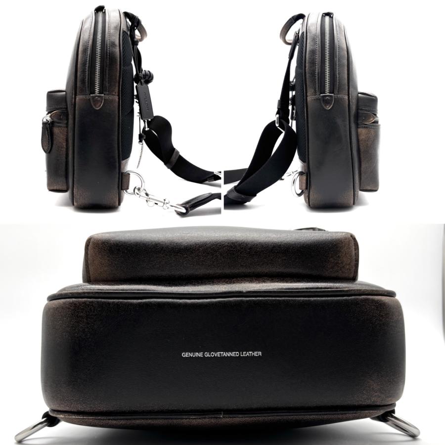 k*s様 新品未使用【COACH】チャーター パック・シグネチャー レザー コーチ COACH チャーターパック ラブドレザー ボディバッグ ワン
