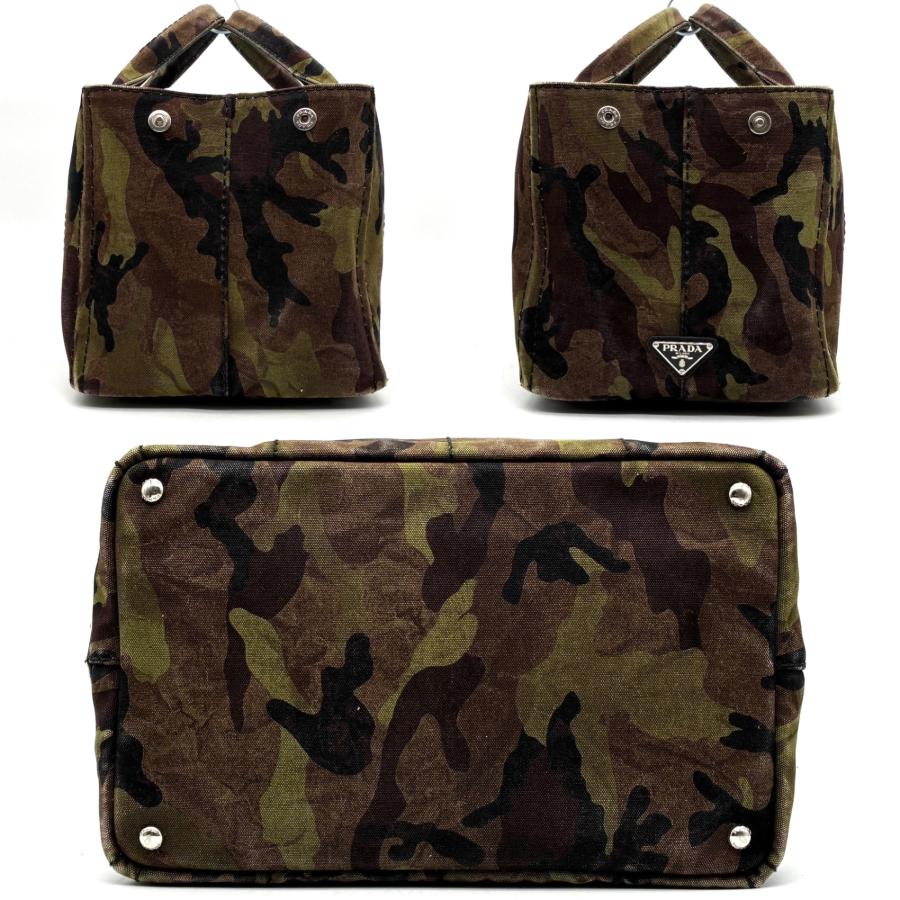 プラダ(PRADA)カナパ 2WAY トートバッグ ハンドバッグ カモフラ柄 L 