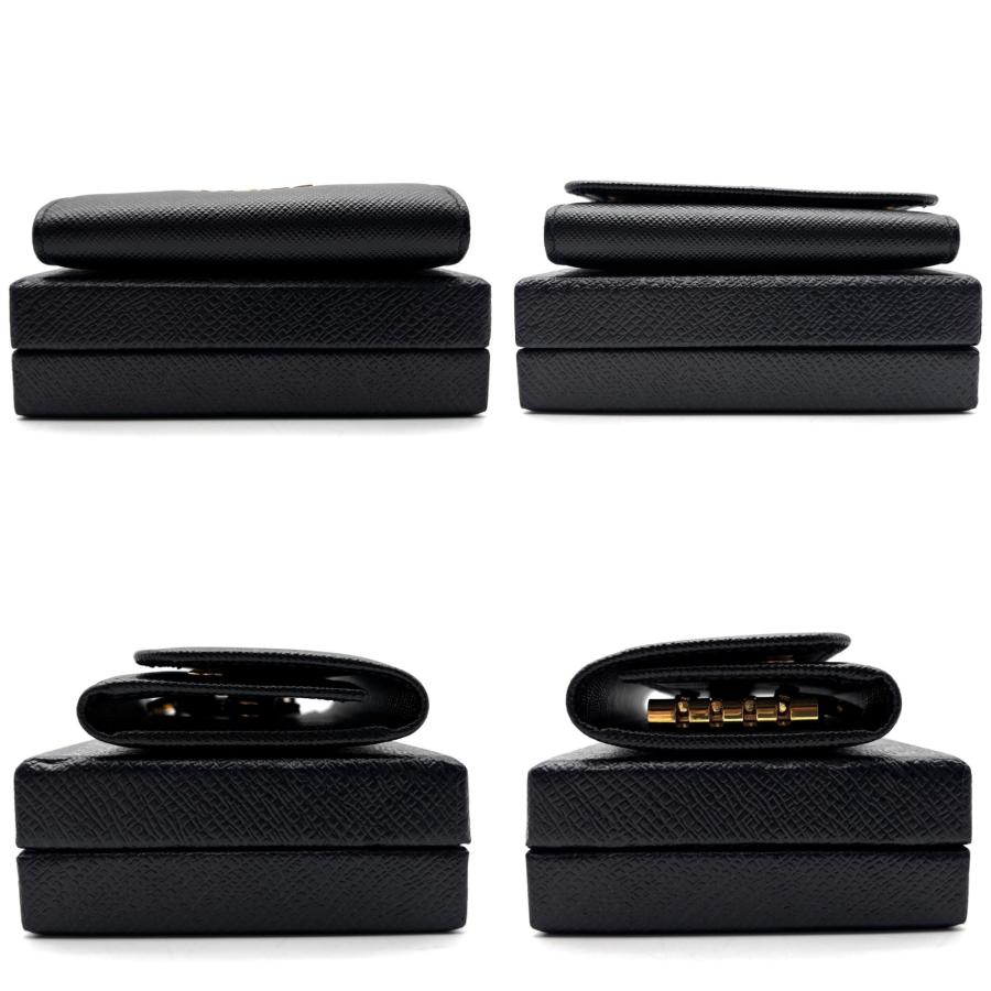 PRADA サフィアーノレザー ケース キーリング付 プラダ PRADA サフィアーノ 4連 キーケース キーリング付 レザー 本革