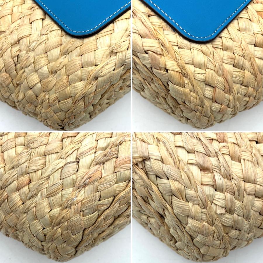 COACH コーチ かごバッグ ストロー 2way トートバッグ 麦わら レザー