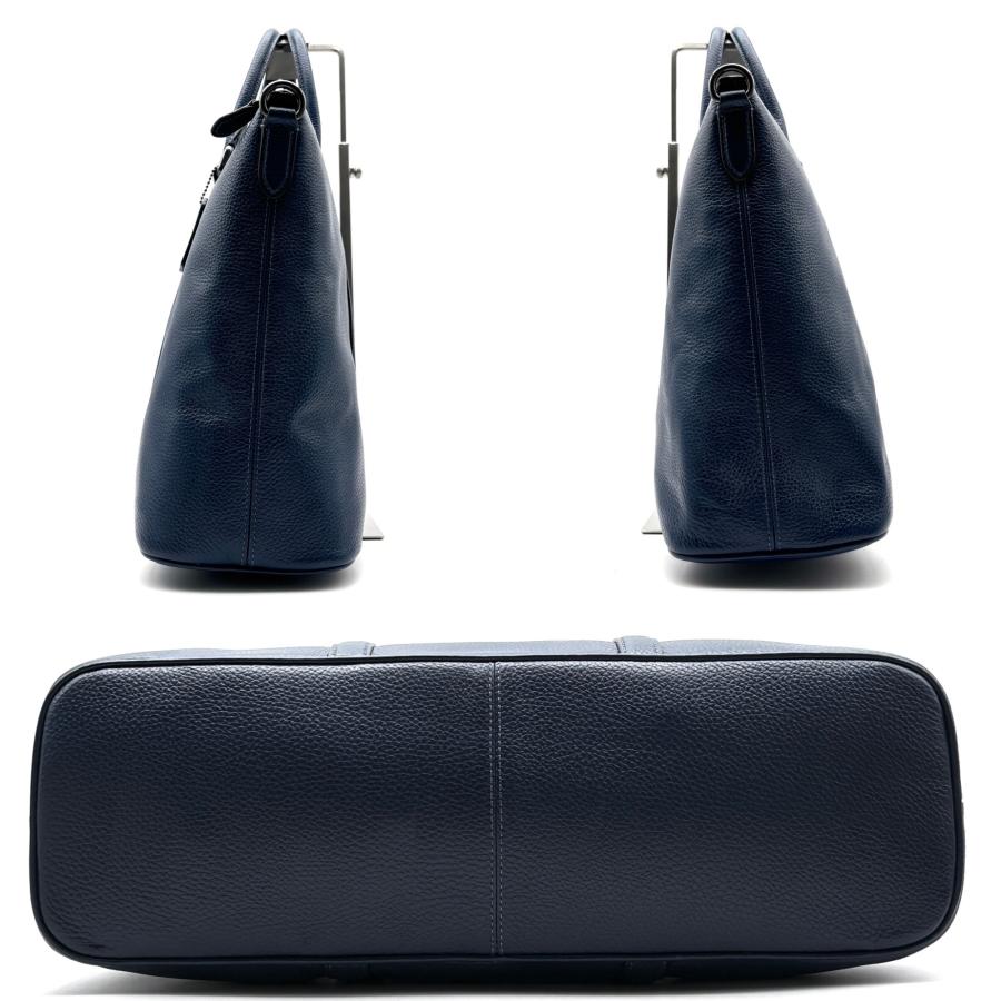 ✨COACH コーチ レザー ビジネス トートバッグ 2way ブルー A4 コーチ COACH ケレイブ 2way ビジネスバッグ トート ショルダー レザー