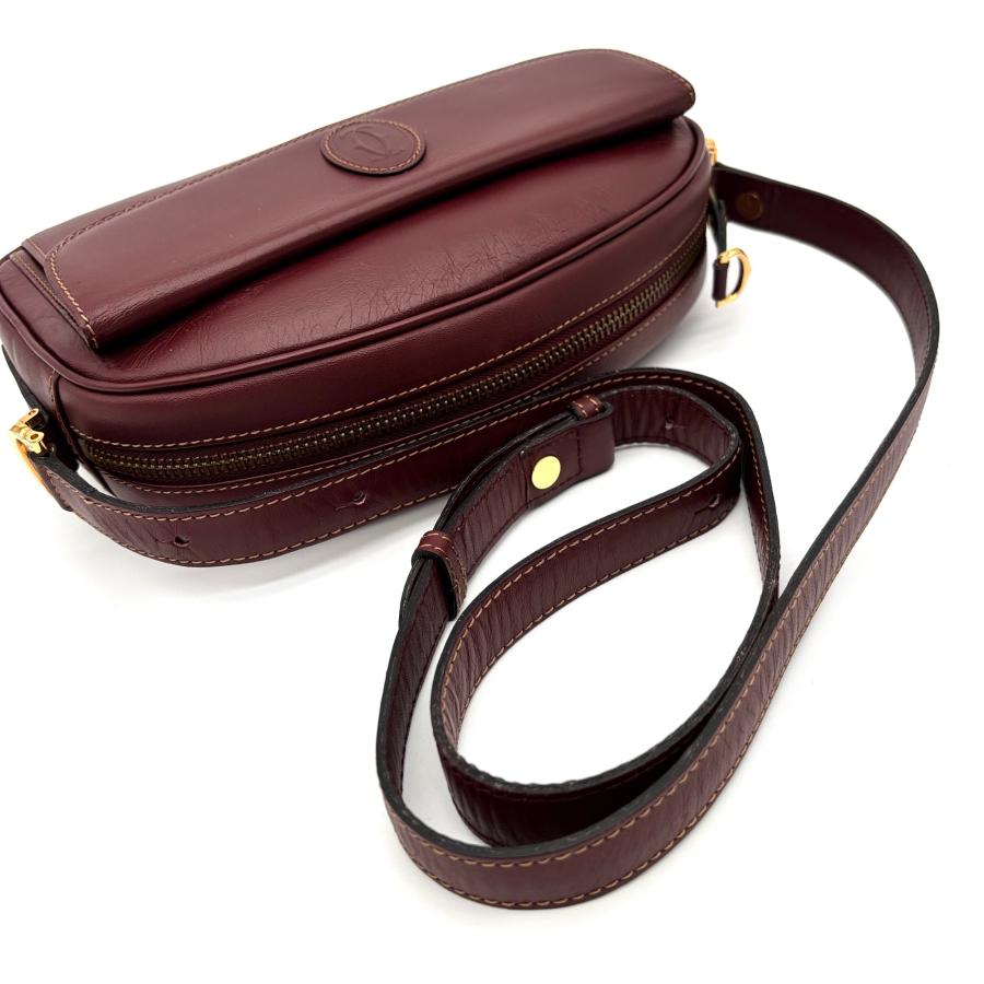 Cartier カルティエ ショルダーバッグ マストライン ロゴ レザー