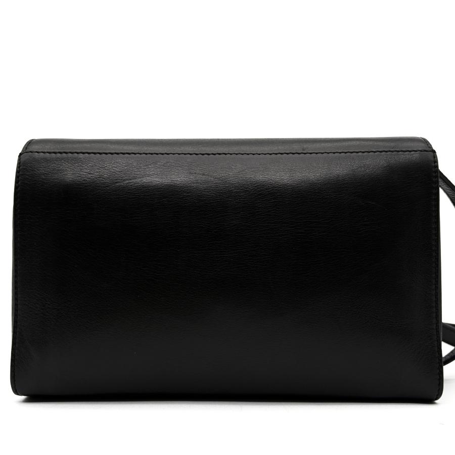 セリーヌ CELINE ショルダーバッグ フラップ ロゴ金具 レザー 本革