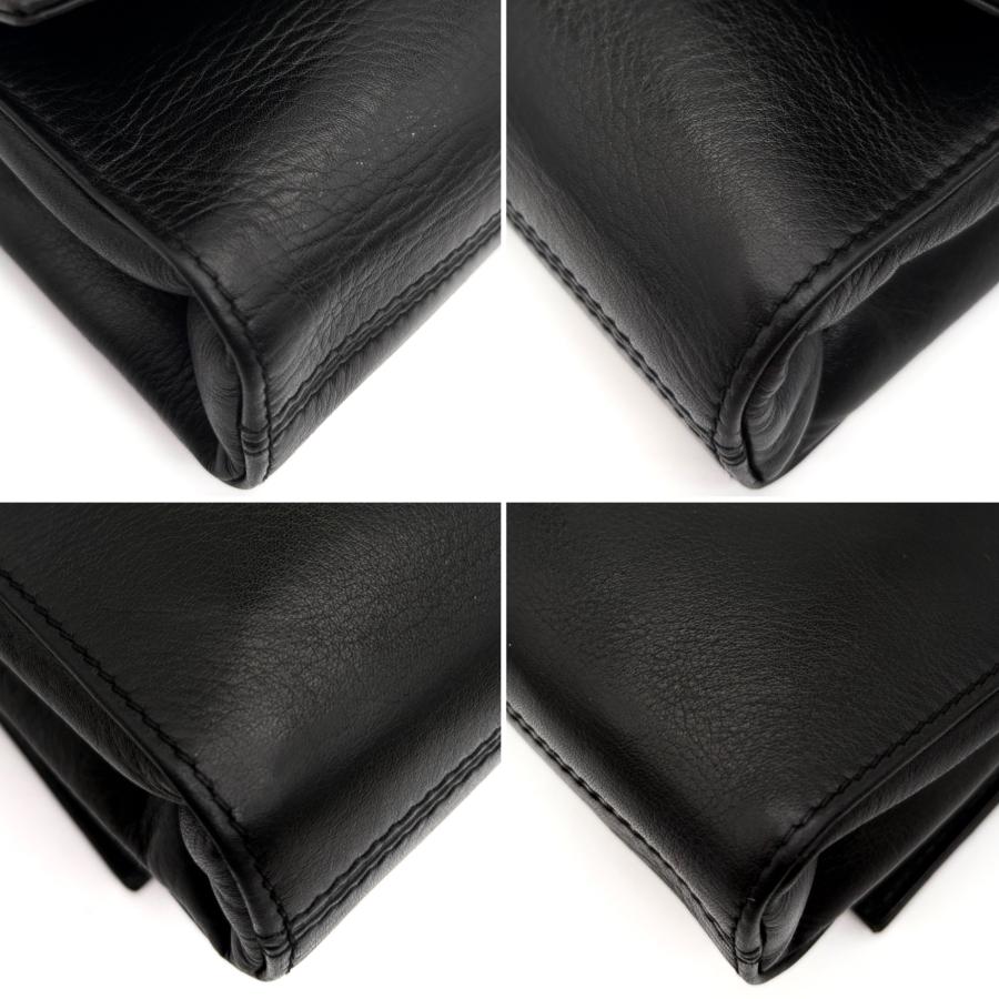セリーヌ CELINE ショルダーバッグ フラップ ロゴ金具 レザー 本革