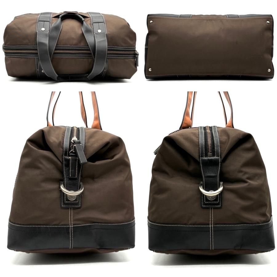 COACH 2way ボストンバッグ レザー ナイロン ブラウン 旅行用 コーチ COACH 2way ボストンバッグ ジムバッグ ダッフルバッグ