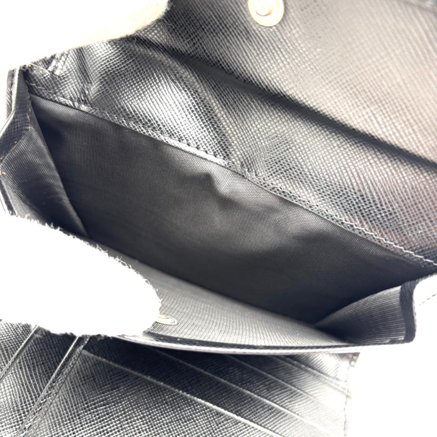 未使用保管品 廃盤 プラダ PRADA 三つ折り財布 三角ロゴ プレート