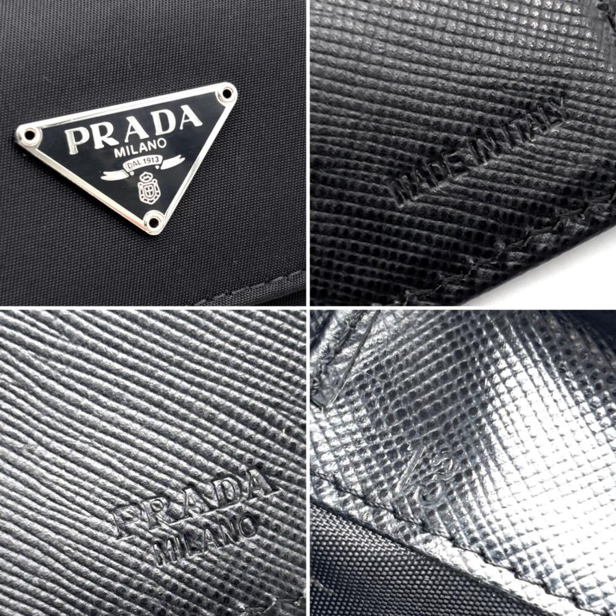 未使用保管品 廃盤 プラダ PRADA 三つ折り財布 三角ロゴ プレート