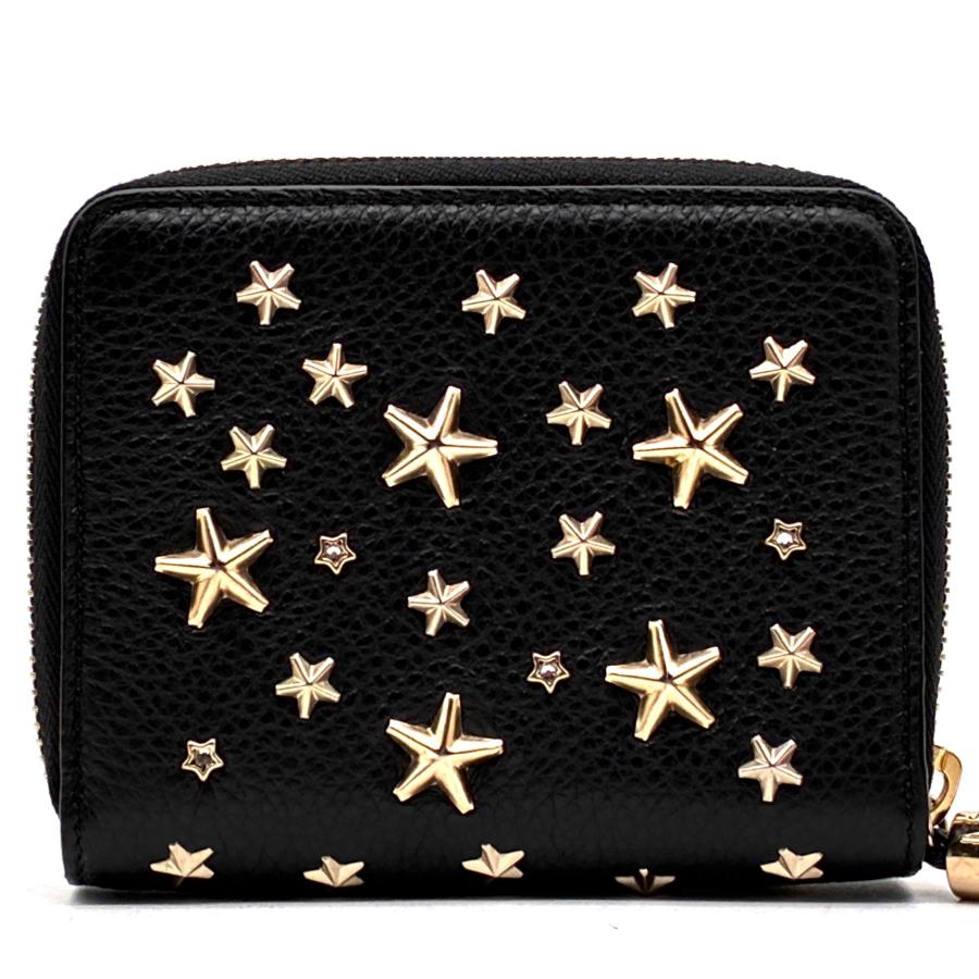 ジミーチュウ JIMMY CHOO スタースタッズ 二つ折り財布 ラウンド
