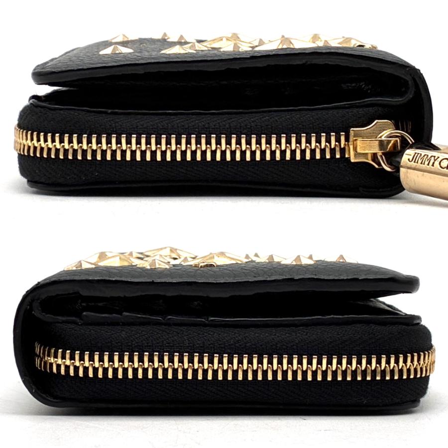 ジミーチュウ JIMMY CHOO スタースタッズ 二つ折り財布 ラウンド