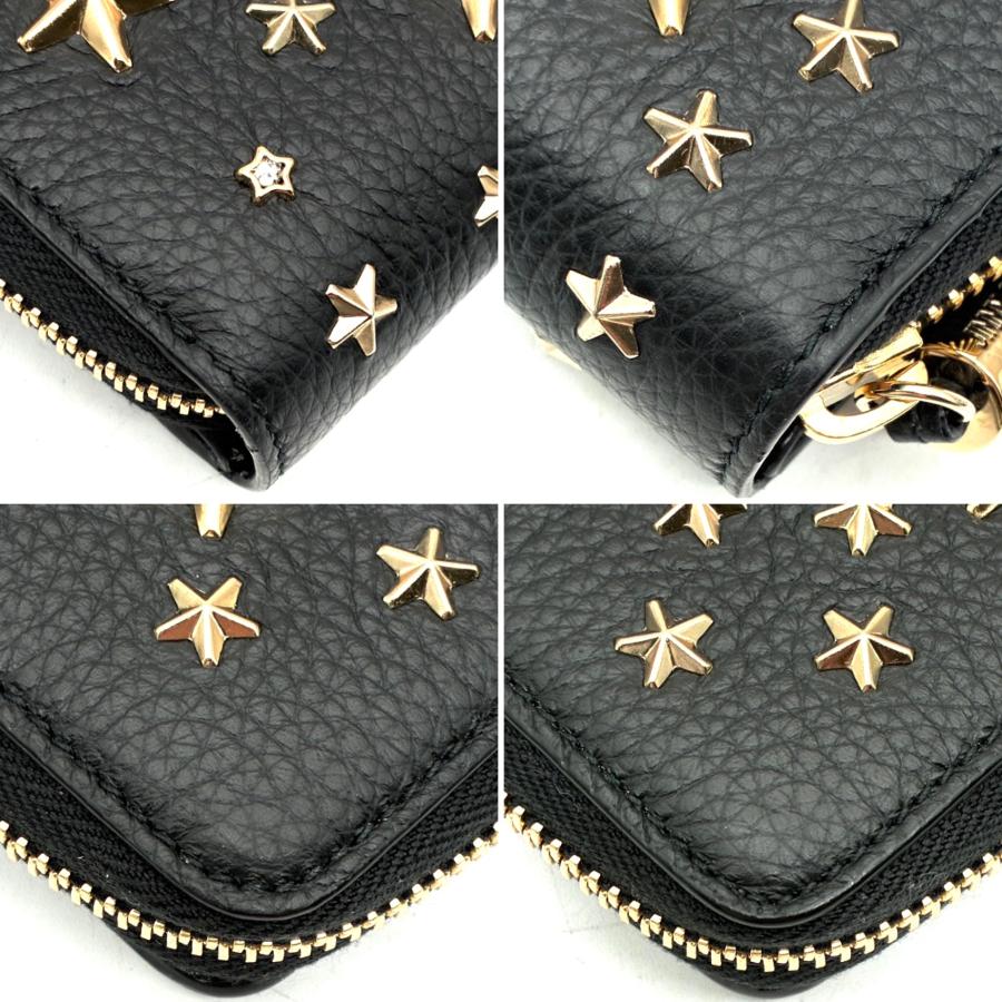 ジミーチュウ JIMMY CHOO スタースタッズ 二つ折り財布 ラウンド