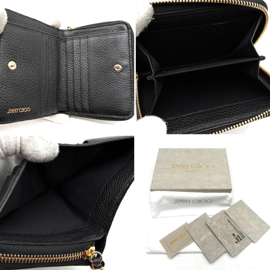 ジミーチュウ JIMMY CHOO スタースタッズ 二つ折り財布 ラウンド