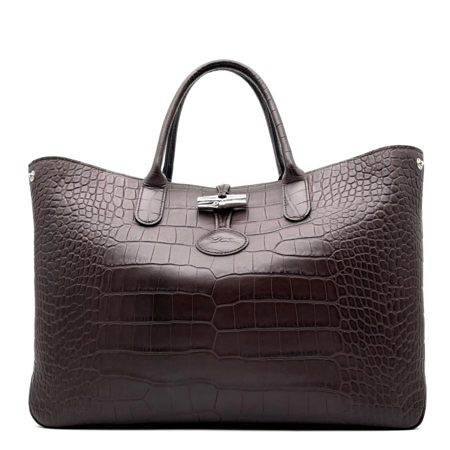 ロンシャン LONGCHAMP ロゾ トートバッグ ハンドバッグ クロコ型押し