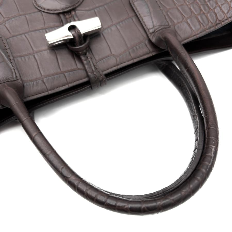 ロンシャン LONGCHAMP ロゾ トートバッグ ハンドバッグ クロコ型押し