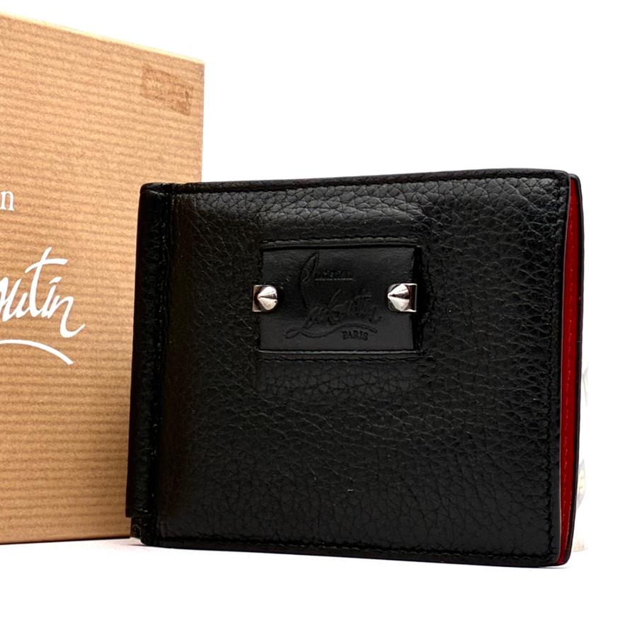 未使用✨クリスチャンルブタン レザー　二つ折り財布 L字ファスナー　 スタッズ Christian Louboutin（クリスチャンルブタン） 財布 レディース メンズ