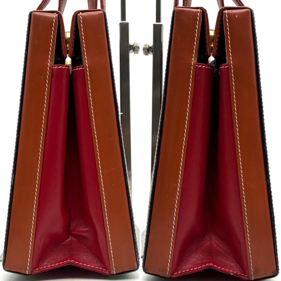 ロエベ LOEWE ハンドバッグ トートバッグ スクエア レザー バイカラー 
