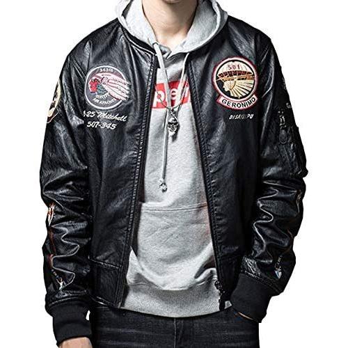 注目ブランド レザージャケット メンズ ライダースジャケット 革ジャン ボンバージャケット Ma 1 フェイクレザージャケット ブラック2 2xl 日本製 Diocesekabgayi Org