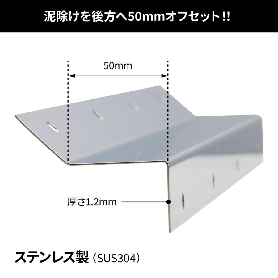 泥除け巻き込み防止用板 2t車用 400mm×50mm×厚さ1.2mm 2枚入  