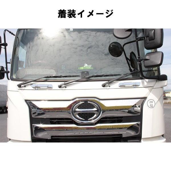 クロームメッキ フロントグリップ 左右セット 日野大型 17'プロフィア