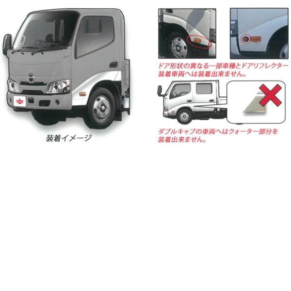 国産品】メッキドア・クォーターフェンダーカバー デュトロ・ダイナ R