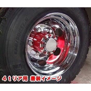 鍛冶屋オリジナル メッキリアハブキャップ 大型10穴用 R/Lセット
