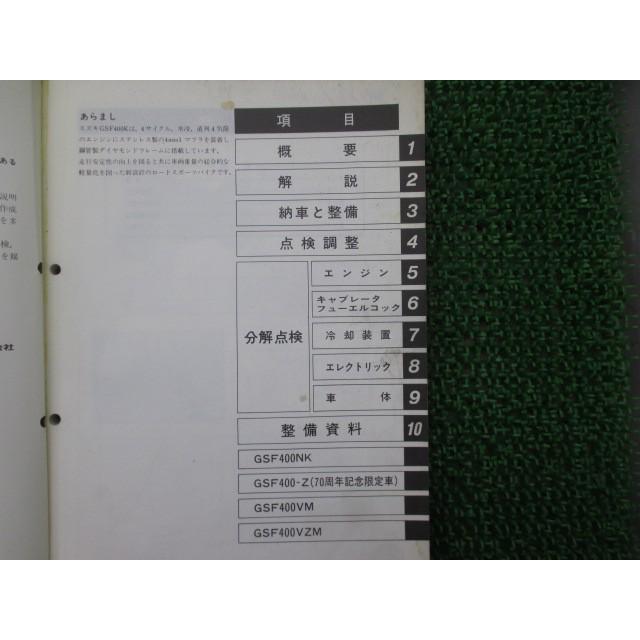 スズキ（SUZUKI） バンディット400 サービスマニュアル 正規 中古