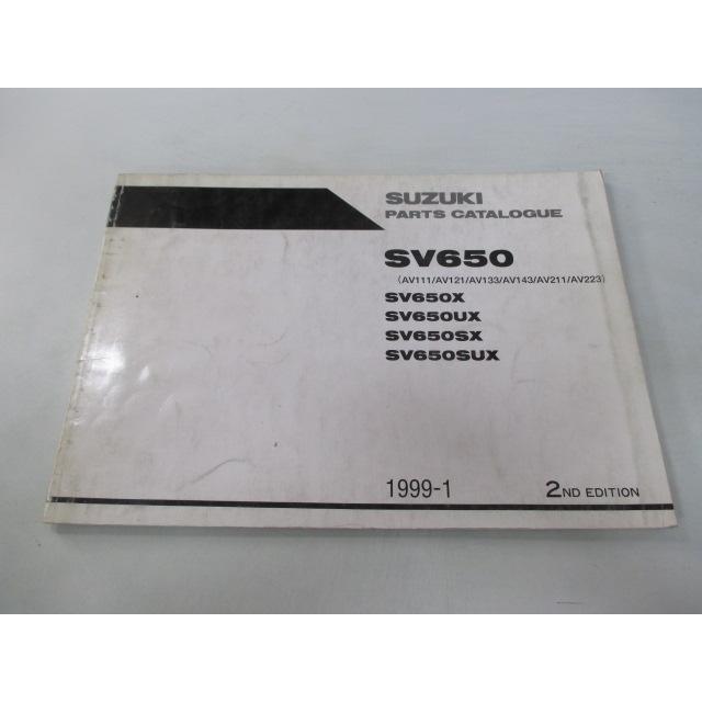 SUZUKI SV650A/XA サービスマニュアルとパーツカタログのセット スズキ SUZUKI（スズキ） SV650 サービスマニュアル 99600-36246