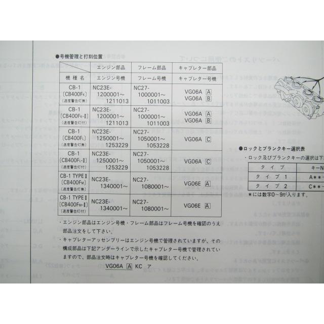 ホンダ（HONDA） CB-1 タイプII パーツリスト 5版 正規 中古 バイク