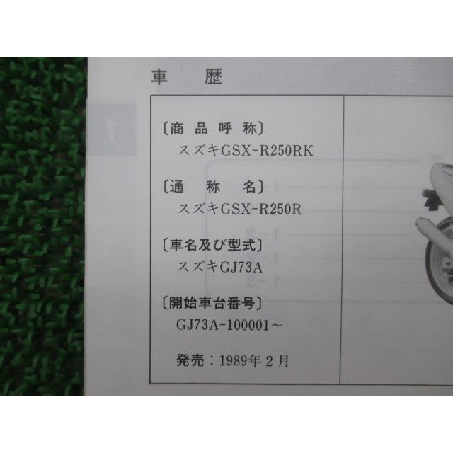 GSXR250 サービスマニュアル スズキ 正規 中古 バイク 整備書 GJ73A J704 配線図有り バンディッド250 GJ73A GSX-R250RK 車検 整備情報 72 スズキ（SUZUKI） GSXR250 サービスマニュアル 正規 中古 バイク 整備