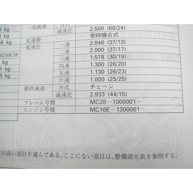 ホンダ NSR250R, SP, SE サービスマニュアル中古 ホンダ（HONDA） NSR250R サービスマニュアル 正規 中古 バイク 整備書
