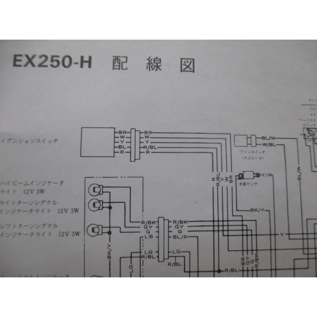 ZZ-R250 取扱説明書 1版 カワサキ 正規 中古 バイク 整備書 配線図有り EX250-H4 xo 車検 整備情報｜ts-parts｜03