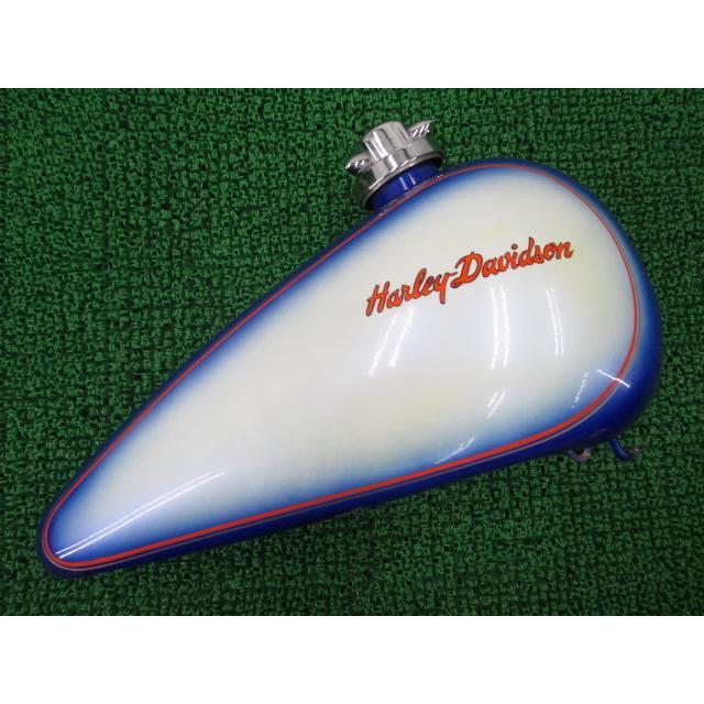 FLH1200 タンク 右 青/白 ハーレー 純正 中古 バイク 部品 オリジナル  