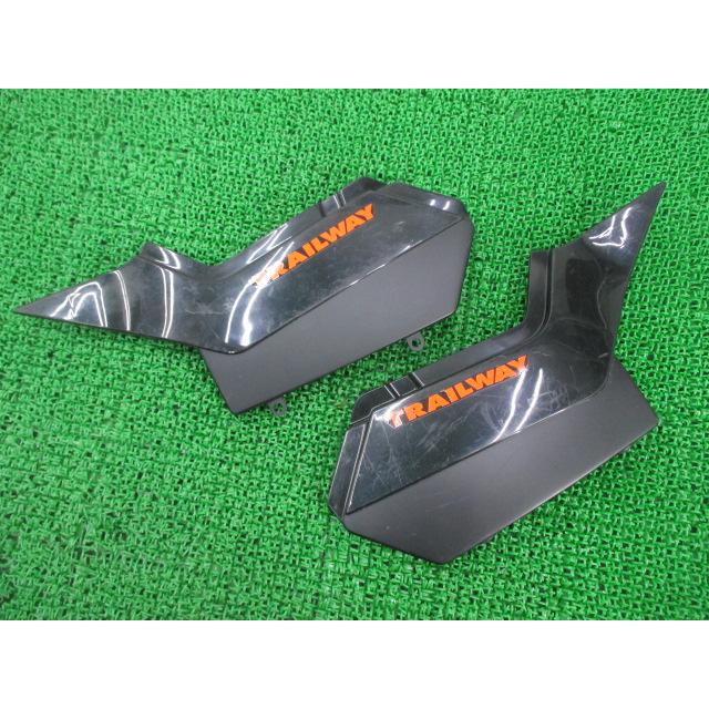 TW200 TW225 サイドカバー 左右 黒 ヤマハ 純正 バイク 部品 DG07J DG09J 割れ欠けなし TRAILWAY 車検 Genuine 【中古】 45 YAMAHA（ヤマハ） TW200 TW225 サイドカバー 左右 黒 純正 中古 バイク