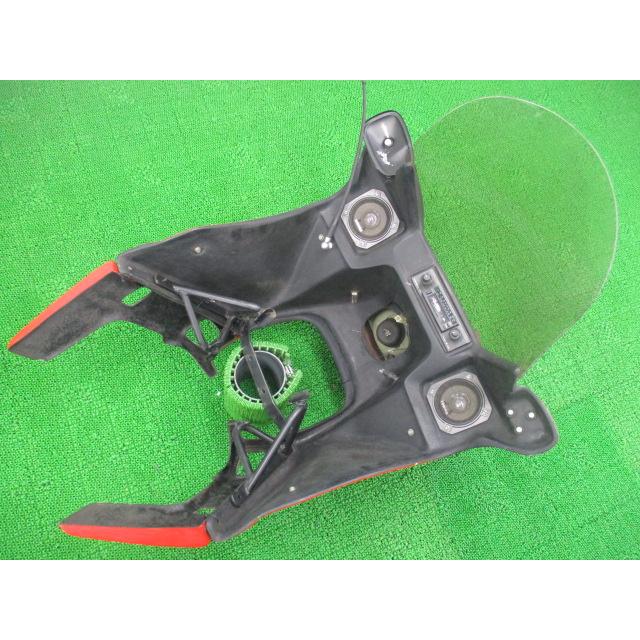 CX500 650 アッパーカウル 赤 社外 中古 激レア SCHURGERS980S カフェレーサー フェアリング コケキズ無し CORONA製オーディオ付き Jd_2