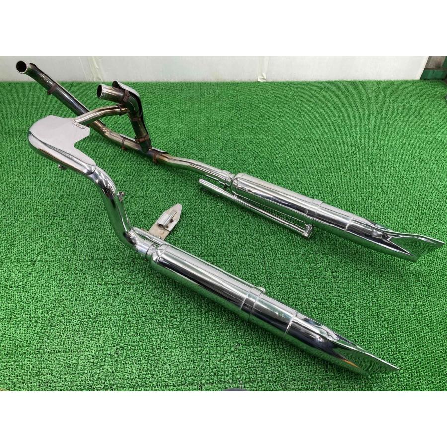 CCI製FLSTC マフラー 社外 中古 バイク 部品 クロスオーバーパイプ 2in2左右出し 廃盤 EVO エボ FLSTS wG