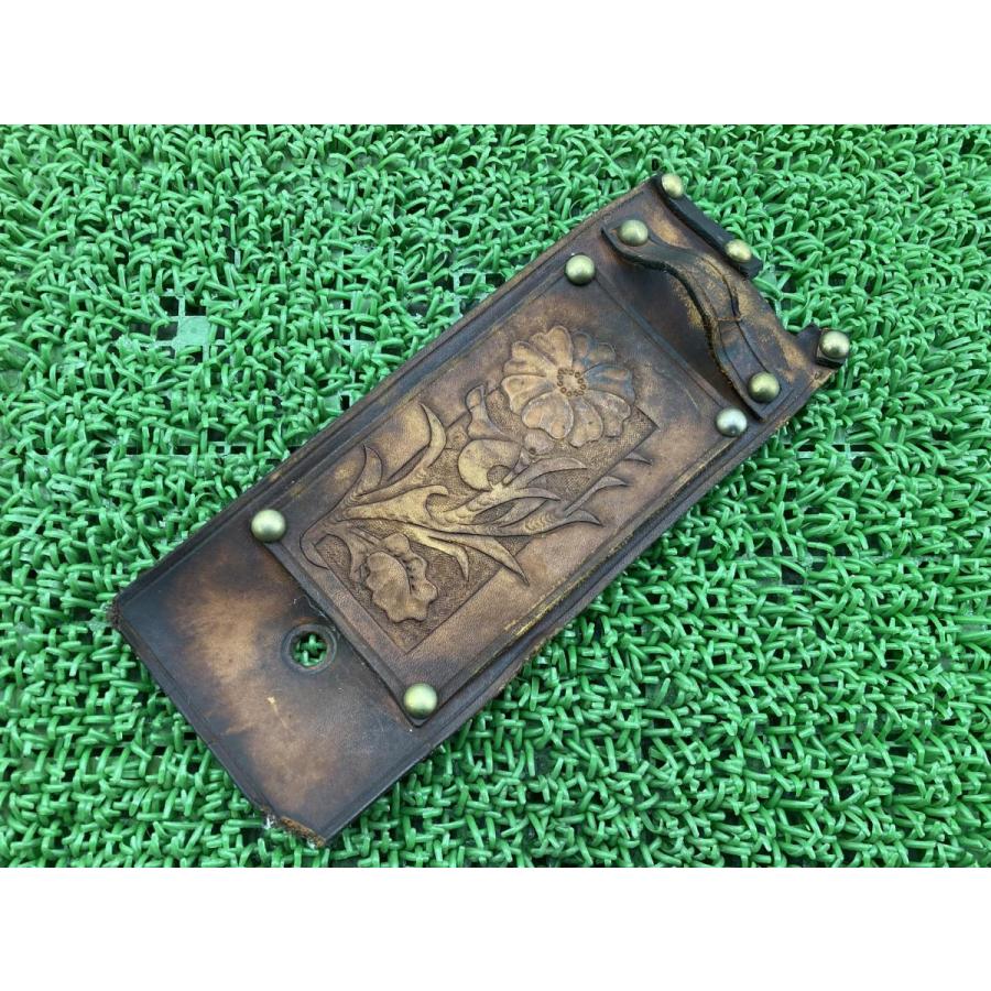ソフテイル タンクカバー 社外 中古 バイク 部品 本革 ツーリング