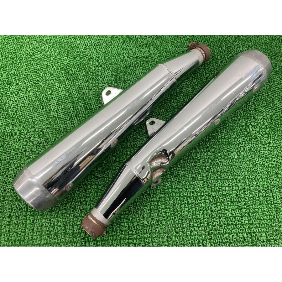 ゼファー1100 サイレンサーマフラー 左右 K296 カワサキ 純正 ZR1100A ZRT10A 修復素材やカスタム素材に 機能的問題なし 【中古】 64 カワサキ（Kawasaki） ゼファー1100 サイレンサーマフラー 左右 K296
