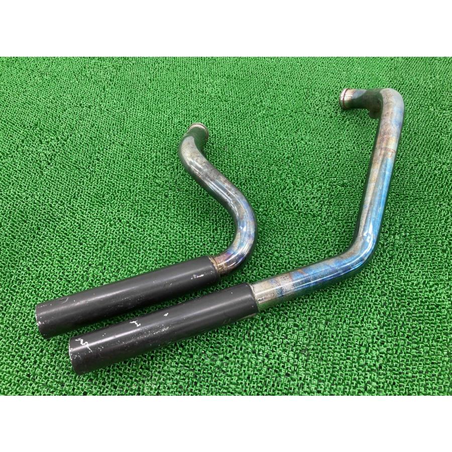 FXDL1580 マフラー 社外 中古 バイク 部品 ワンオフショートショット ブラック O2センサー穴あり 品薄 希少品 Nr FXDL1580 マフラー 社外 中古 バイク 部品 ワンオフショートショット