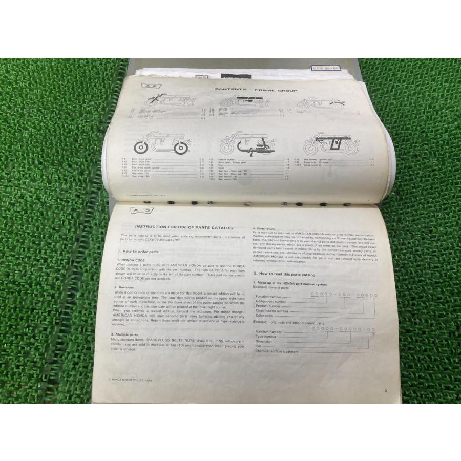 CT110 CBシリーズ CBX ナイトホーク パーツリスト ホンダ 正規 バイク 整備書 CT110 CB700 CB750 CB900 CB1000 CBX 【中古】 30 ホンダ（HONDA） CT110 CBシリーズ CBX ナイトホーク パーツリスト