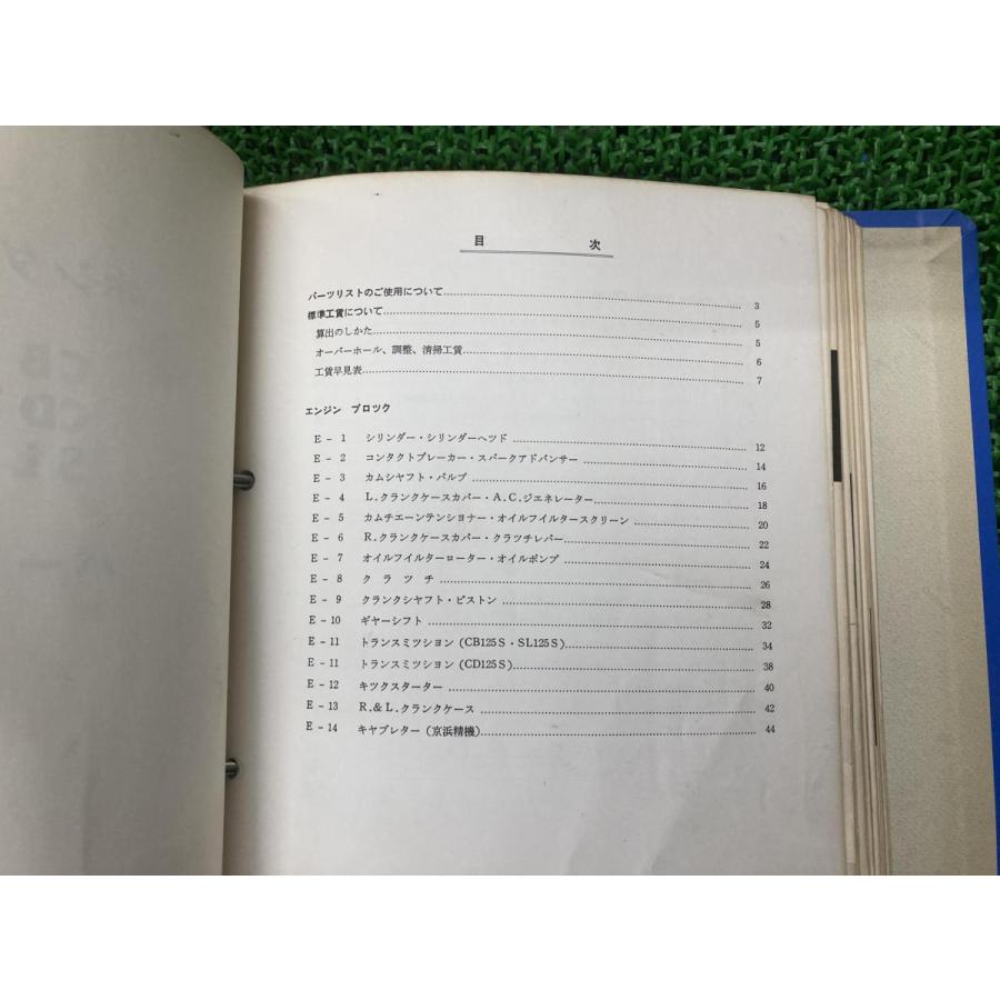 ホンダ（HONDA） ベンリイ125 パーツリスト 正規 中古 バイク 整備書