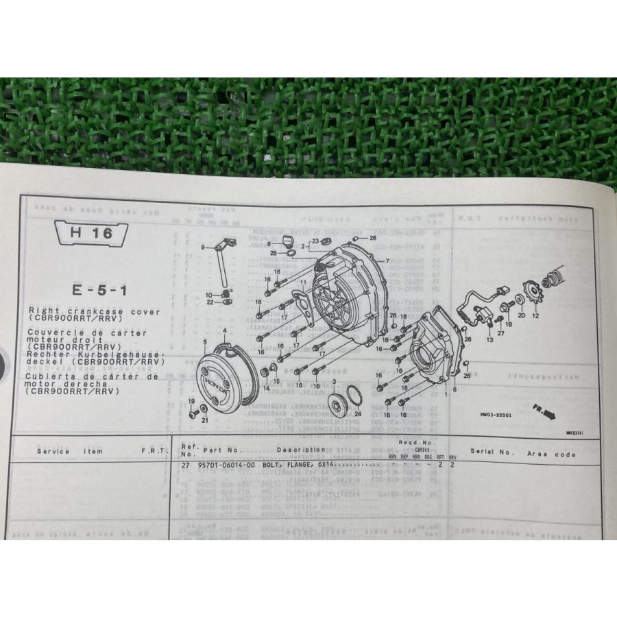ホンダ（HONDA） ファイヤーブレード CBR900RR パーツリスト 8版 正規