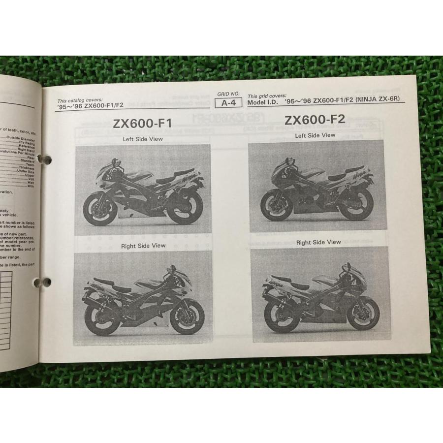 カワサキ（Kawasaki） ZX-6R パーツリスト 英語版 正規 中古 バイク