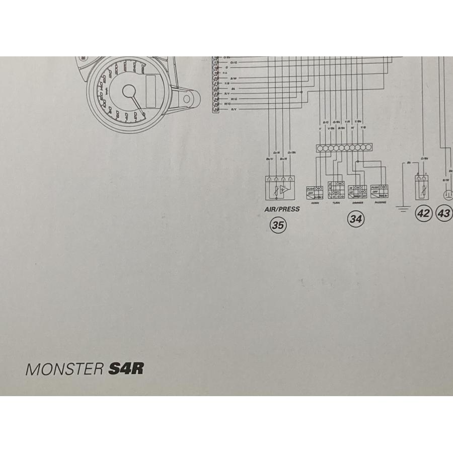 モンスターS4R 取扱説明書 ドゥカティ 正規 中古 バイク 整備書 配線図
