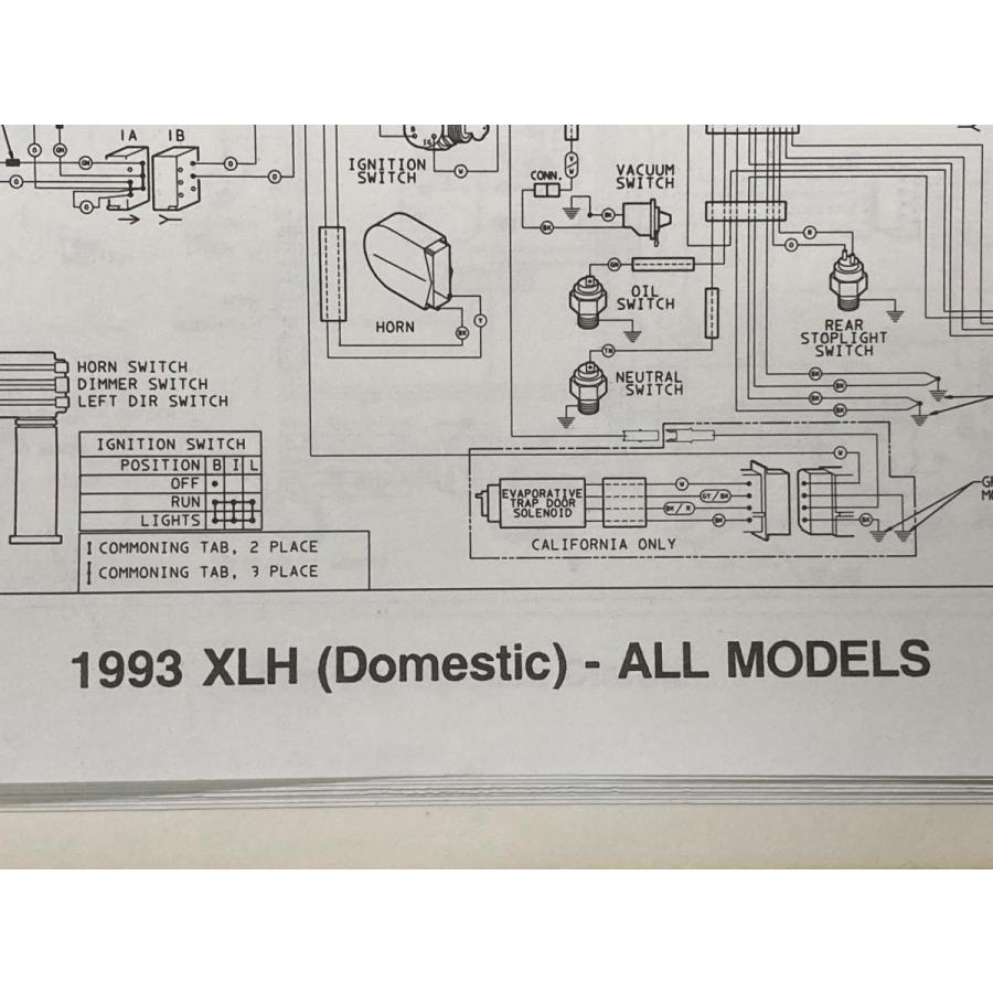 XLH サービスマニュアル ハーレー 正規 中古 バイク 整備書 配線図有り
