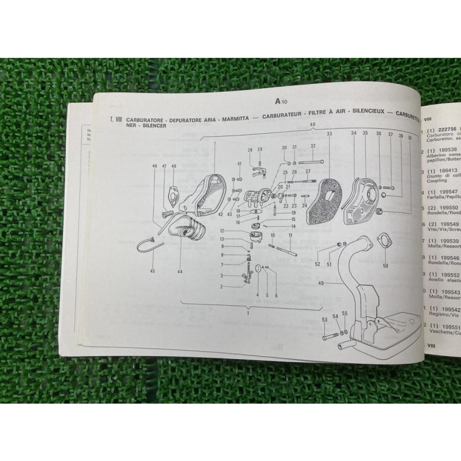 ベスパPK80S ベスパPK125S パーツリスト ピアジオ 正規 中古 バイク