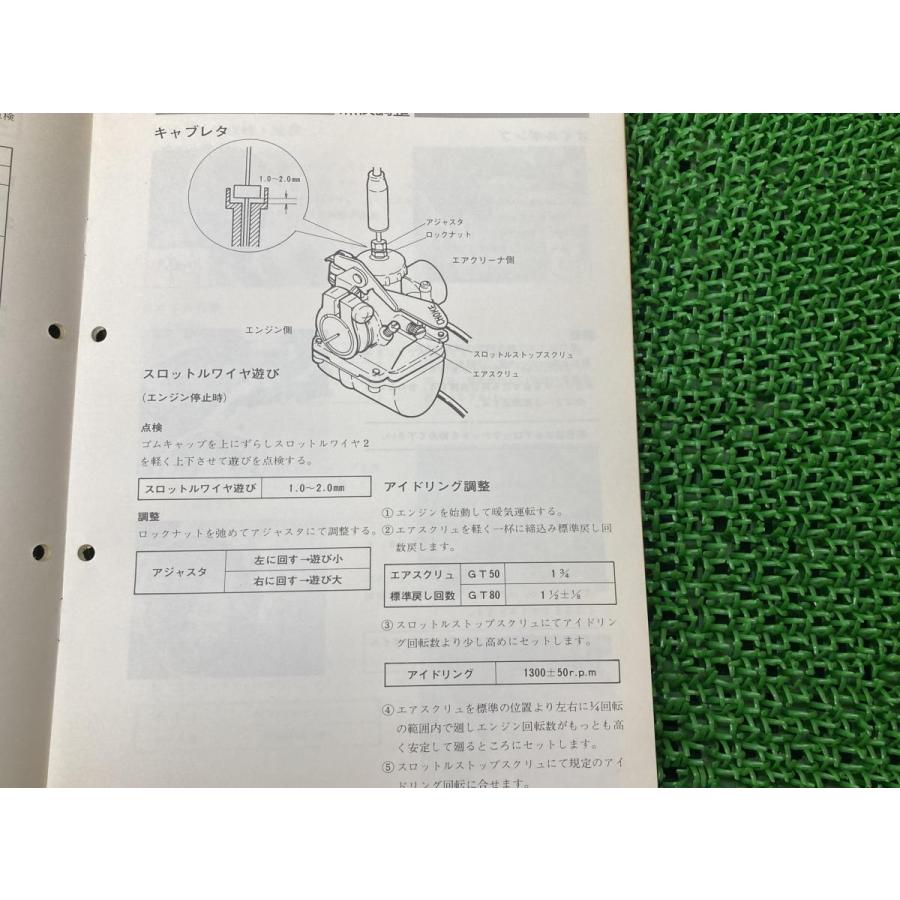 GT50 GT80 サービスマニュアル 補足版 ヤマハ 正規 中古 3M7-000101
