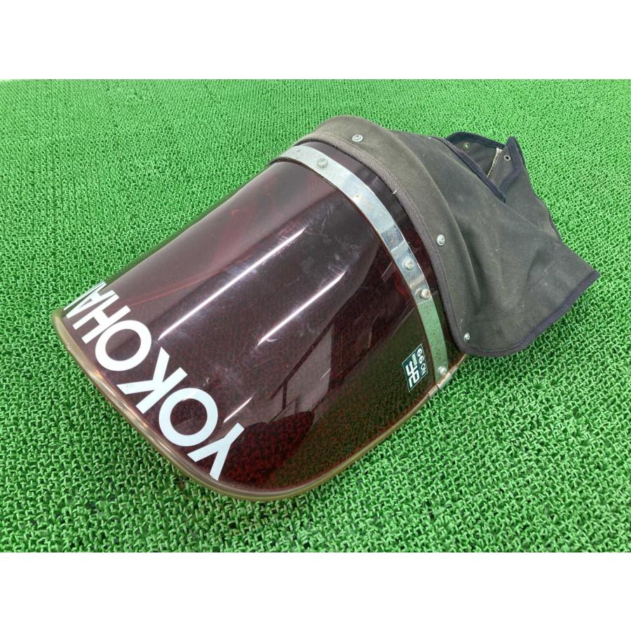 旭風防製CBX400F スクリーン 赤 社外 中古 バイク 部品 布タレ風防