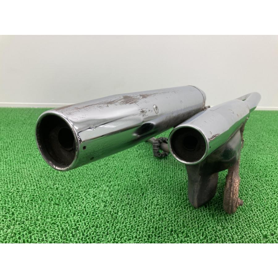 ビラーゴ250 マフラー 3DM ヤマハ 純正 中古 バイク 部品 XV250Virago ノーマル フルエキ 機能的問題なし 車検 Genuine uV_1