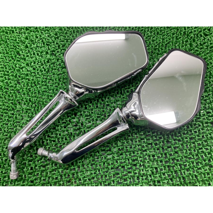 HTTMT製ハーレー ミラー 左右 社外 中古 バイク 部品 スカルミラー