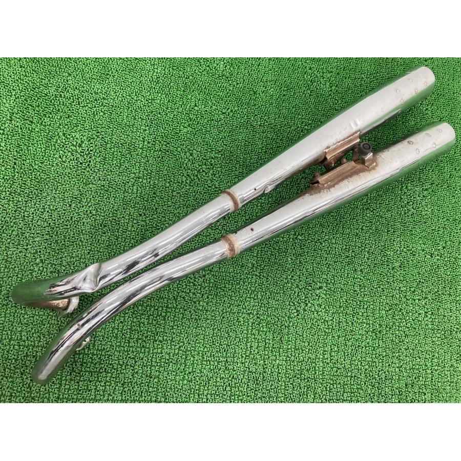 YD250 マフラー 左右 2HV ヤマハ 純正 バイク 部品 ステー 当時物 修復素材やカスタム素材に 車検 Genuine 【中古】 17 ヤマハ発動機 YD250 マフラー 左右 2HV ヤマハ 純正 中古 バイク 部品