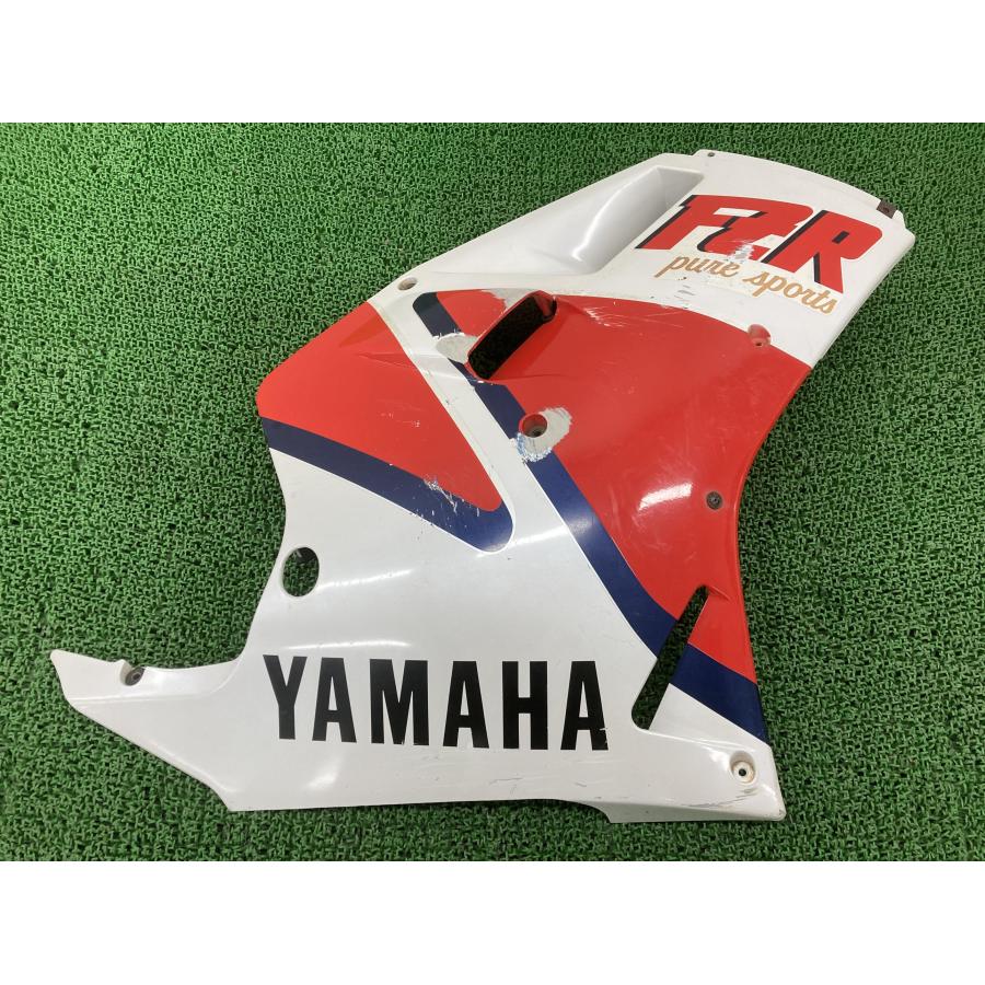FZR1000 サイドカウル 右 パール ヤマハ 純正 バイク 部品 2GH 1987年 アンダーカウル ペイント素材に 割れ欠け無し 品薄 【中古】 48 ヤマハ発動機 FZR1000 サイドカウル 右 パール ヤマハ 純正 中古